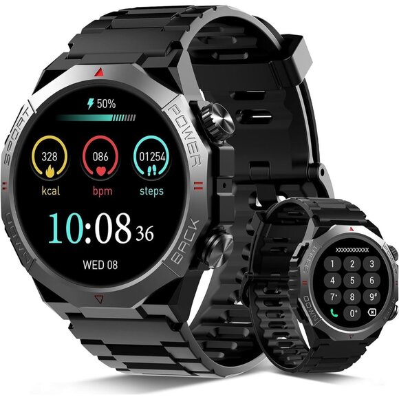 ⚡Military Smart Watch for Men 1.39" HD Touchscreen Fitness Tracker with Sleep - Picture 1 of 7